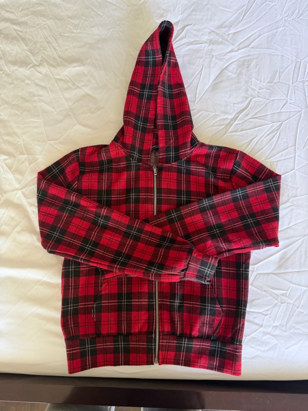 Brandy Melville plaid zip up